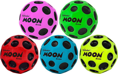 Waboba Moon Ball 5 Pack - Bounces Out of This World - Original Patented Design - Craters Make Pop Sounds - Easy to Grip (Pack of 5)
