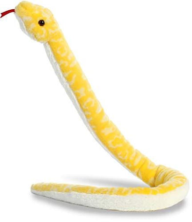 Aurora - X-Large Yellow Snake - 50" Albino Burmese Python - Playful Stuffed Animal