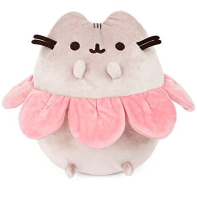 GUND Pink Flower Petals Pusheen Plush Stuffed Animal Cat, Gray and Pink, 9.5â€