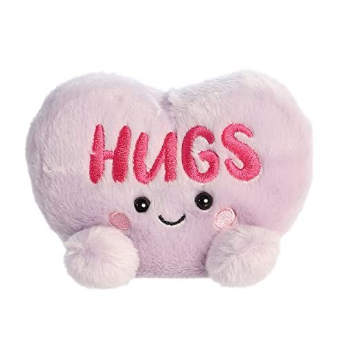 Aurora® Adorable Palm Pals™ Candy Heart Hugs™ Stuffed Animal - Pocket-Sized Play - Collectable Fun - Purple 5 Inches