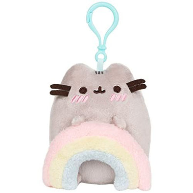 GUND Pusheen Rainbow Backpack Clip Stuffed Animal Cat, 5"